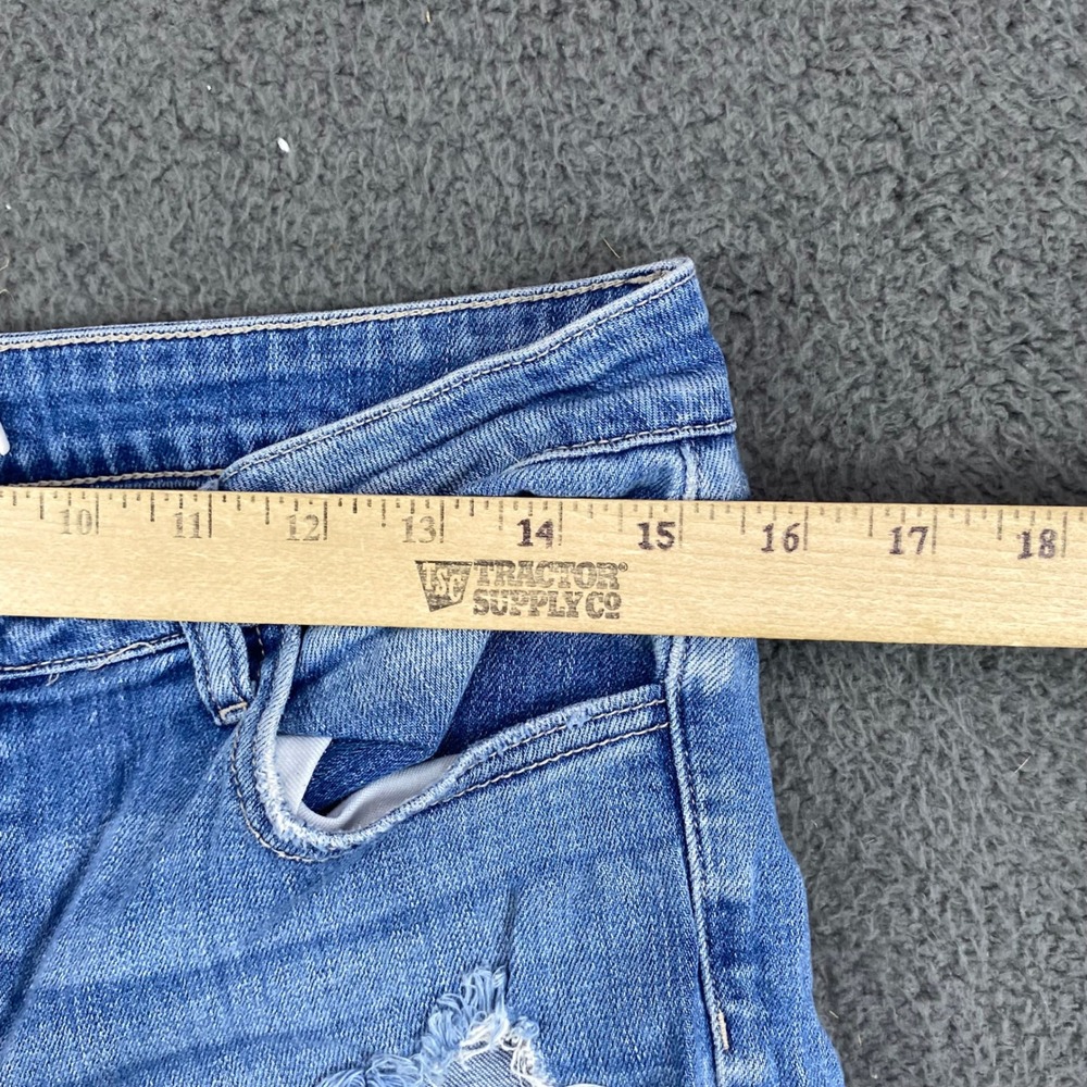 Cello Denim Shorts Womens Size 9 Blue Distressed Frayed Hem Ripped Casual - Picture 4 of 9